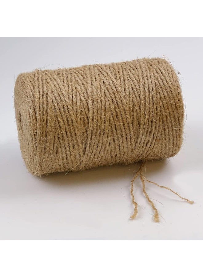 JOSQUEWNN Natural Gift Wrap Ribbons Twine Jute Twine 200m Long Twine String for Crafts Gift Wrapping Packing Gardening Crochet Knitting Macrame Decor (Brown 2mm×200m) - Image 3
